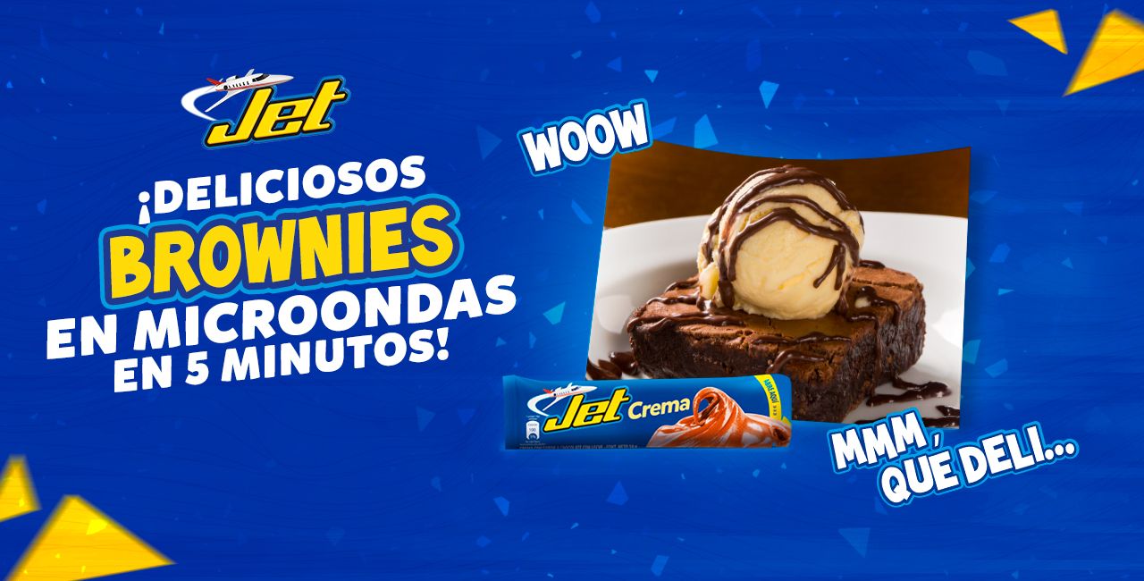 Receta brownies en microondas Chocolates JET